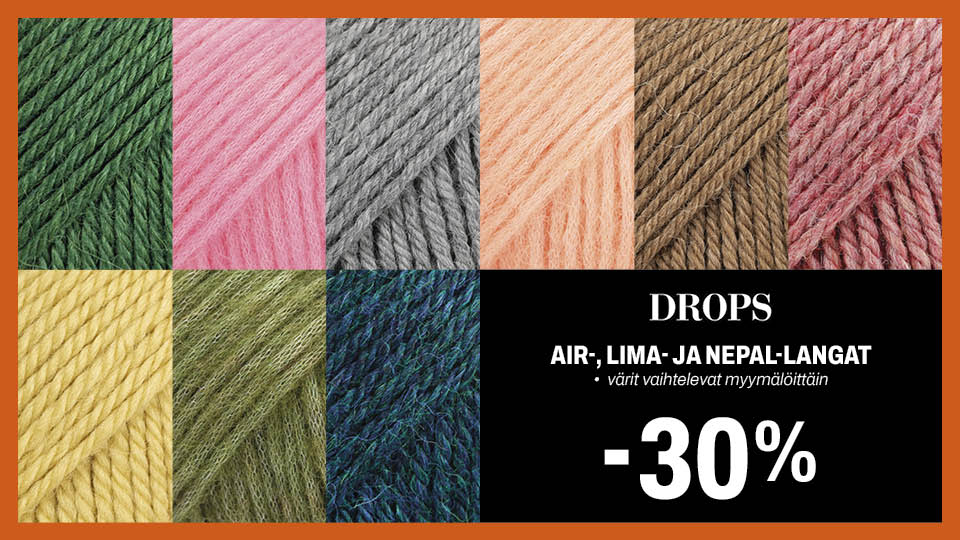 Drops Air, Lima ja Nepal -langat -30%