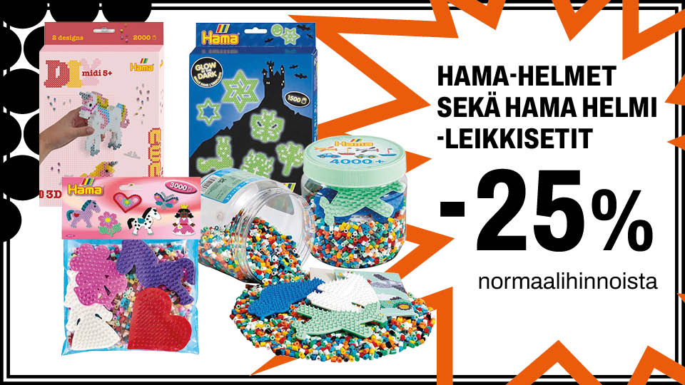 Hama-helmet sek&auml; Hama Helmi -leikkisetit -25%