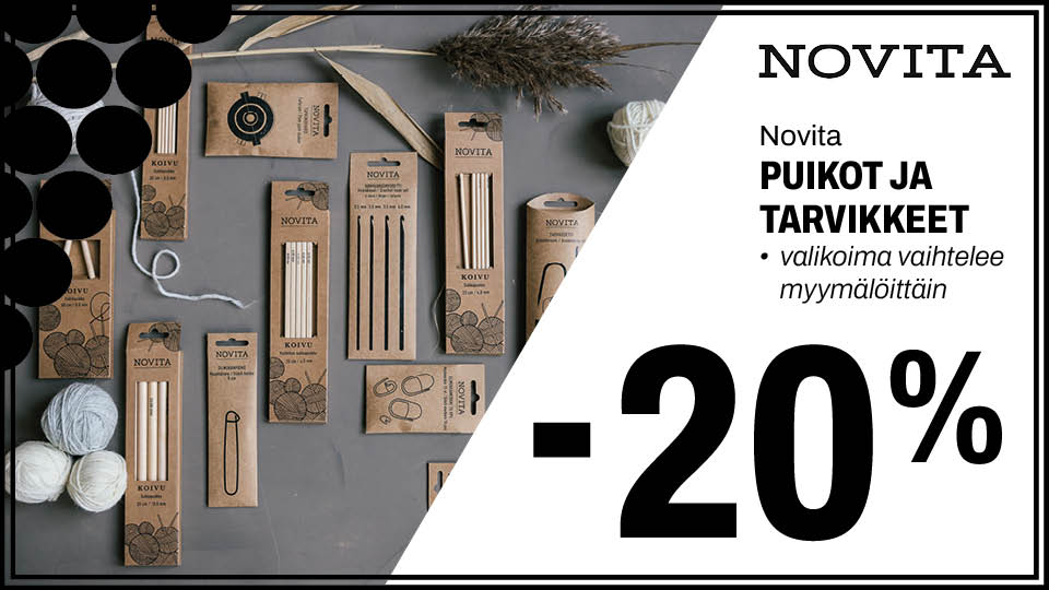 Novita puikot ja tarvikkeet -20%