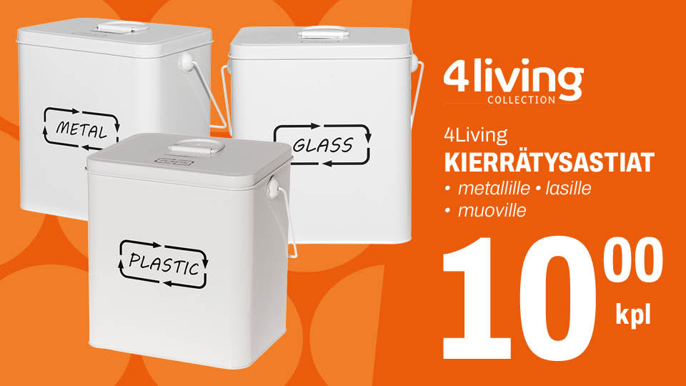 4Living Kierr&auml;tysastiat 10&euro;/kpl