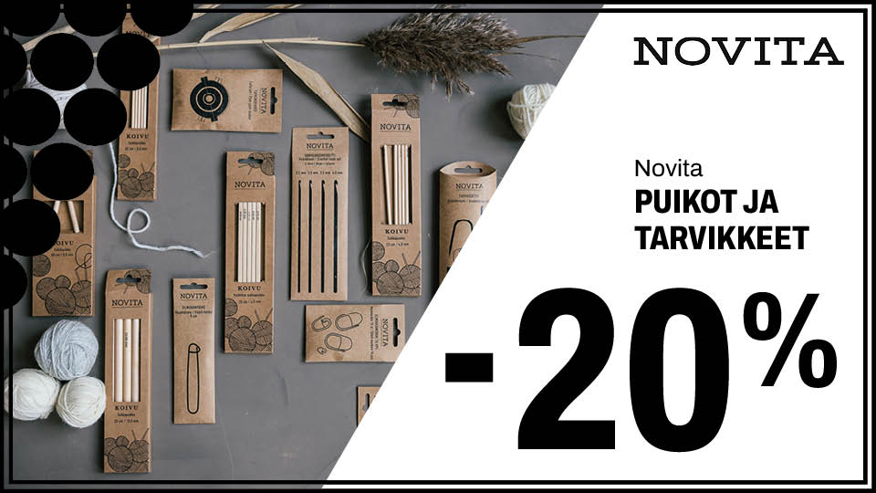 Novita puikot ja tarvikkeet -20%