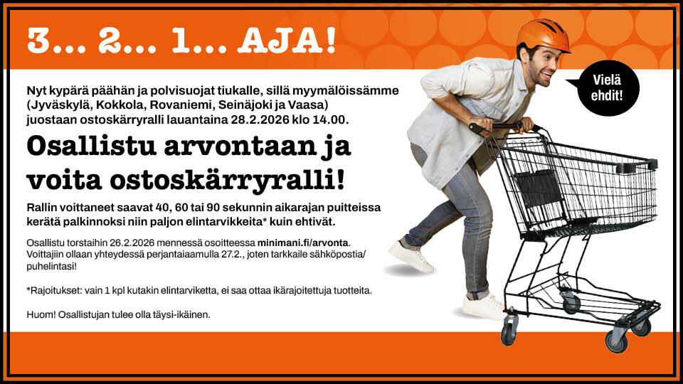 Osallistu arvontaan ja voita ostosk&auml;rryralli!