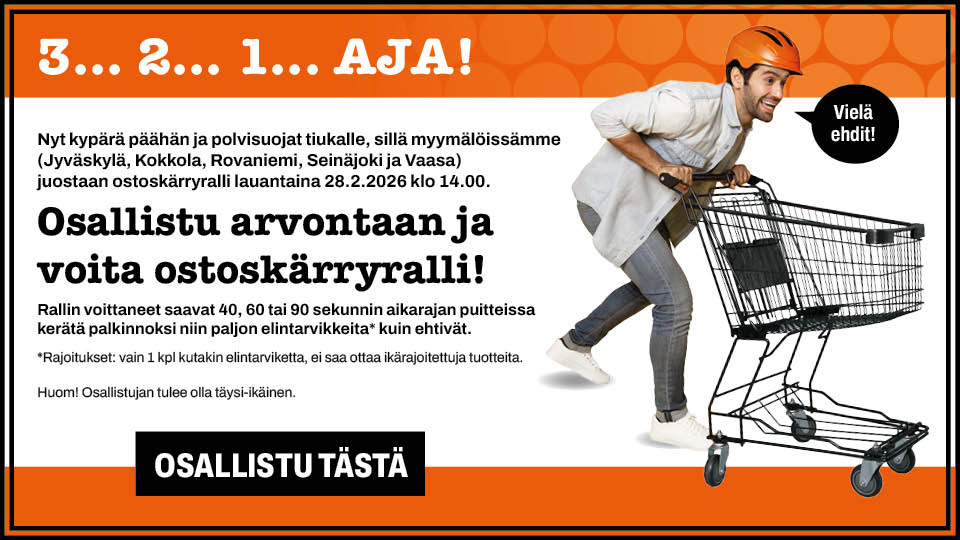 Osallistu arvontaan ja voita ostosk&auml;rryralli!