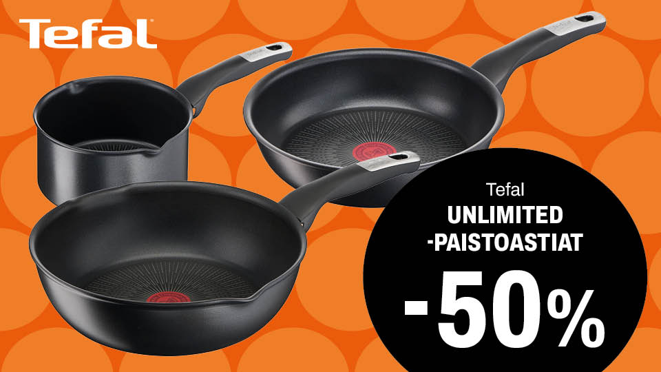 Tefal Unlimited paistoastiat -50%