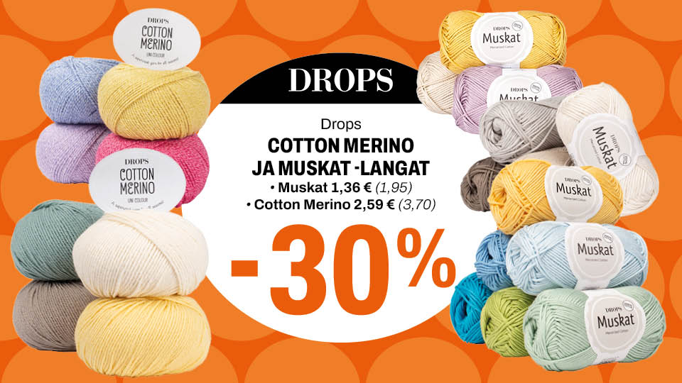 Drops Muskat ja Cotton merino -30%