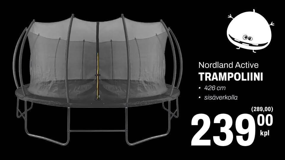 Nordland trampoliini 426 cm sis&auml;verkolla