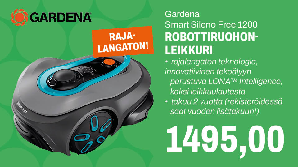 Gardena Smart Sileno Free 1200 robottiruohonleikkuri 1495 &euro;