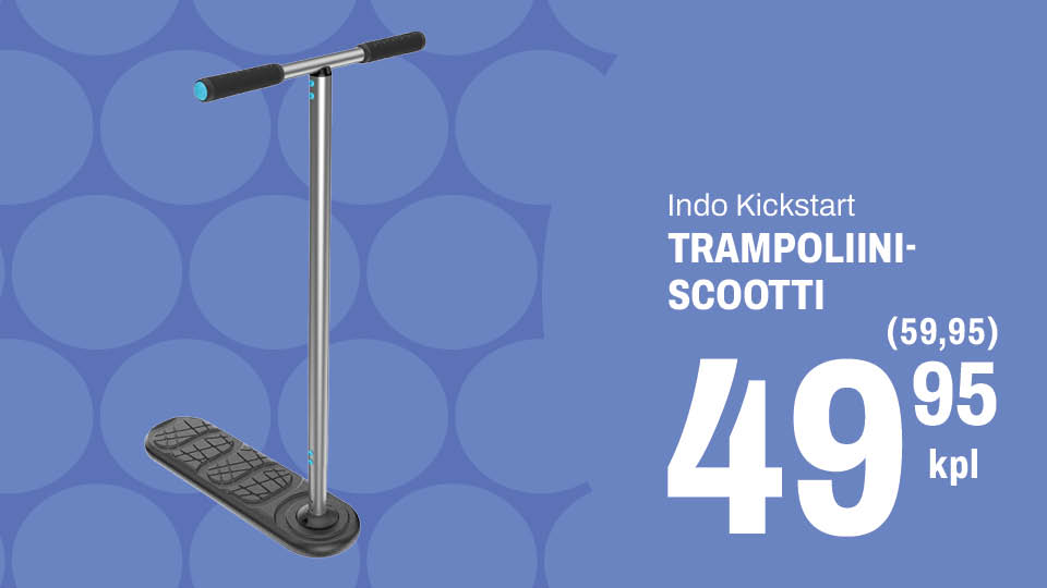 Indo Kickstrart trampoliiniscootti 49,95 &euro;