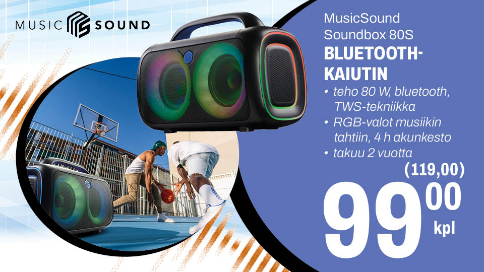 MusicSound SoundBox 80S Bluetooth-kaiutin 99 &euro;