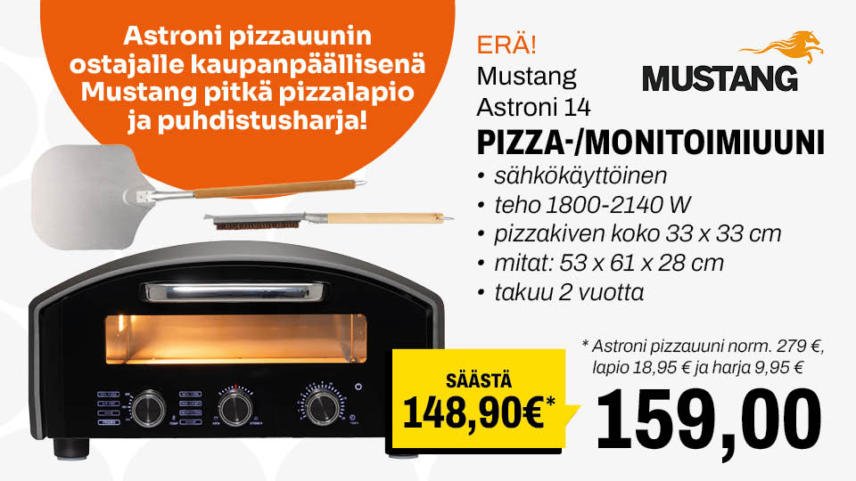 ER&Auml;! Mustang Astroni 14 pizza-/monitoimiuuni 159 &euro;