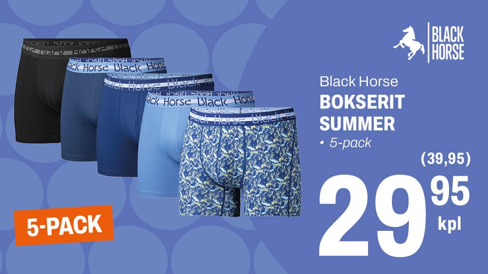 Black Horse Bokserit Summer 29,95 &euro;/pkt