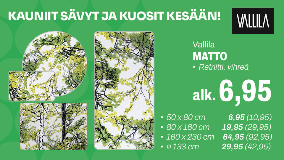 Vallila Matto Retriitti alk. 6,95 &euro;/kpl