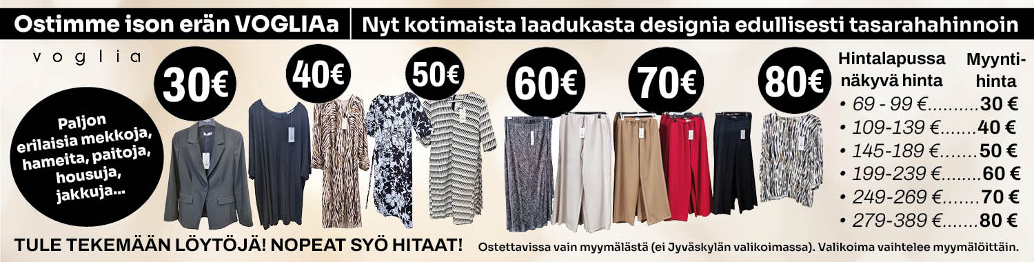 Ostimme 6000 kpl er&auml;n Vogliaa &ndash; Nyt myym&auml;l&ouml;ist&auml; hurjan edullisesti tasarahahinnoin! 