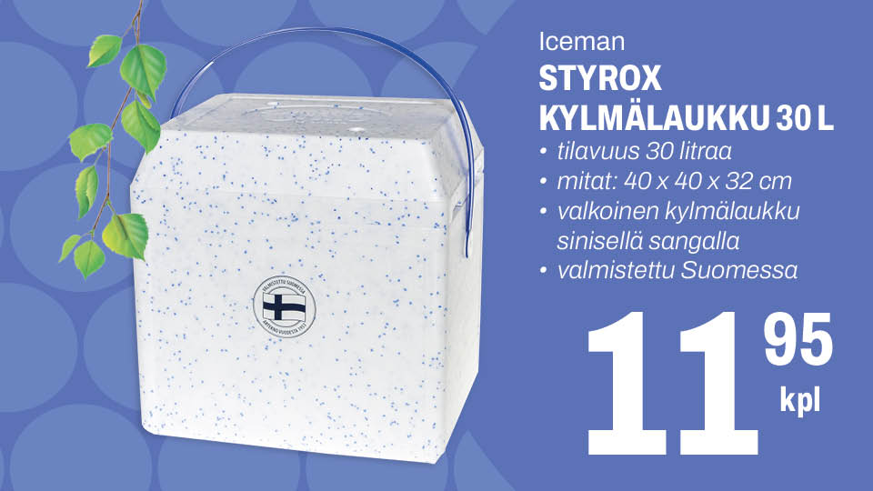Iceman styrox kylm&auml;laukku 30 l 11,95 &euro;/kpl