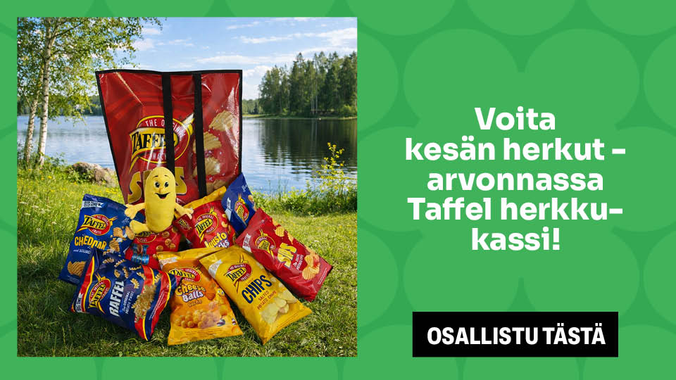 Voita kes&auml;n herkut - arvonnassa Taffel herkkukassi!