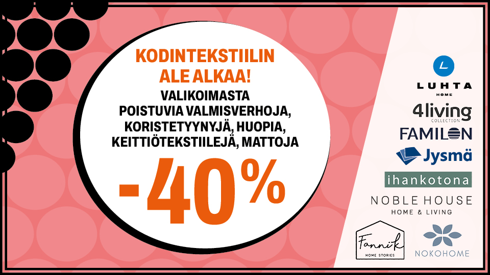 Kodintekstiilin ale alkaa!