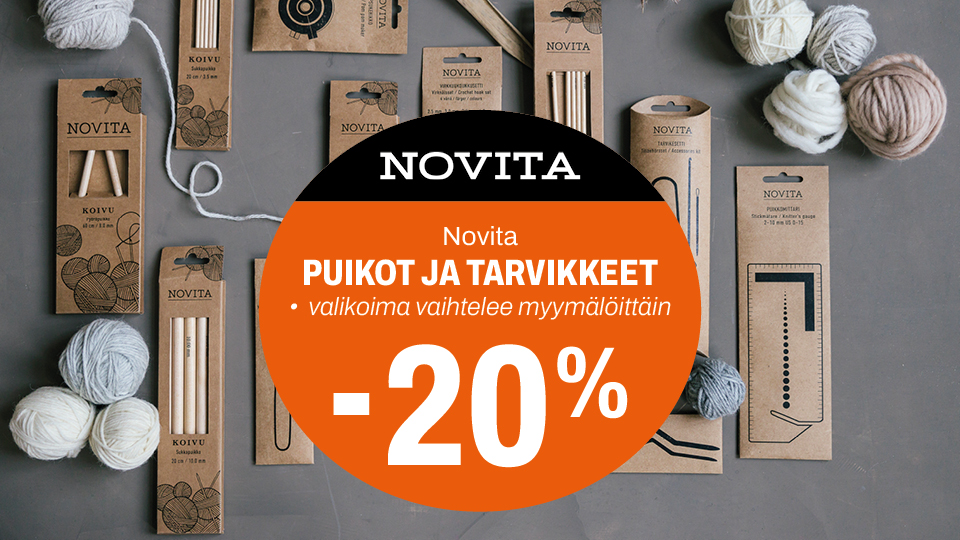 Novita puikot ja tarvikkeet -20 %