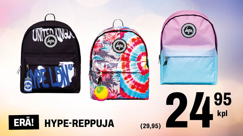 Er&auml; Hype-reppuja 24,95/kpl