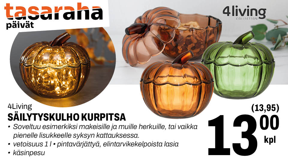 4Living s&auml;ilytyskulho Kurpitsa 13,00&euro;/kpl