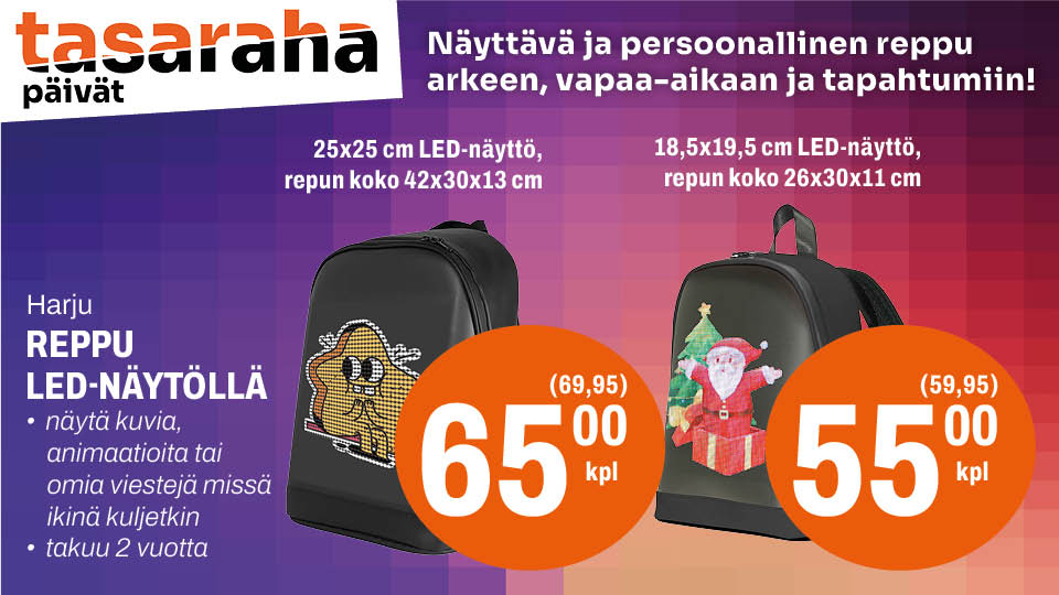 Harju reppu Led-n&auml;yt&ouml;ll&auml;