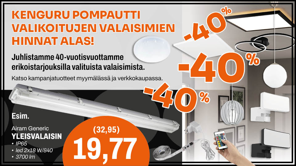 Valaisimia -40%