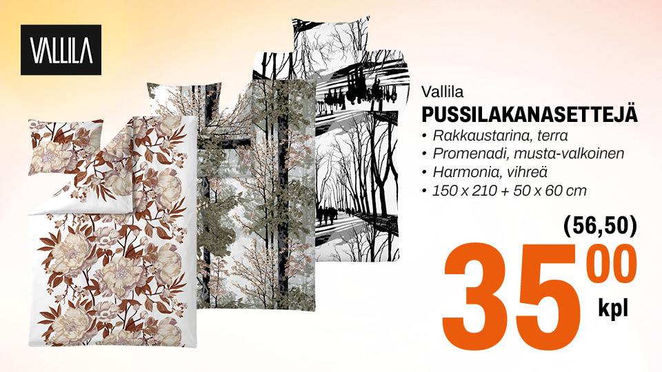 Vallila Pussilakanasettej&auml; 35,00 &euro; (56,50)