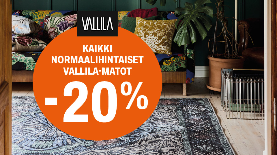 Kaikki normaalihintaiset Vallila-matot -20 %