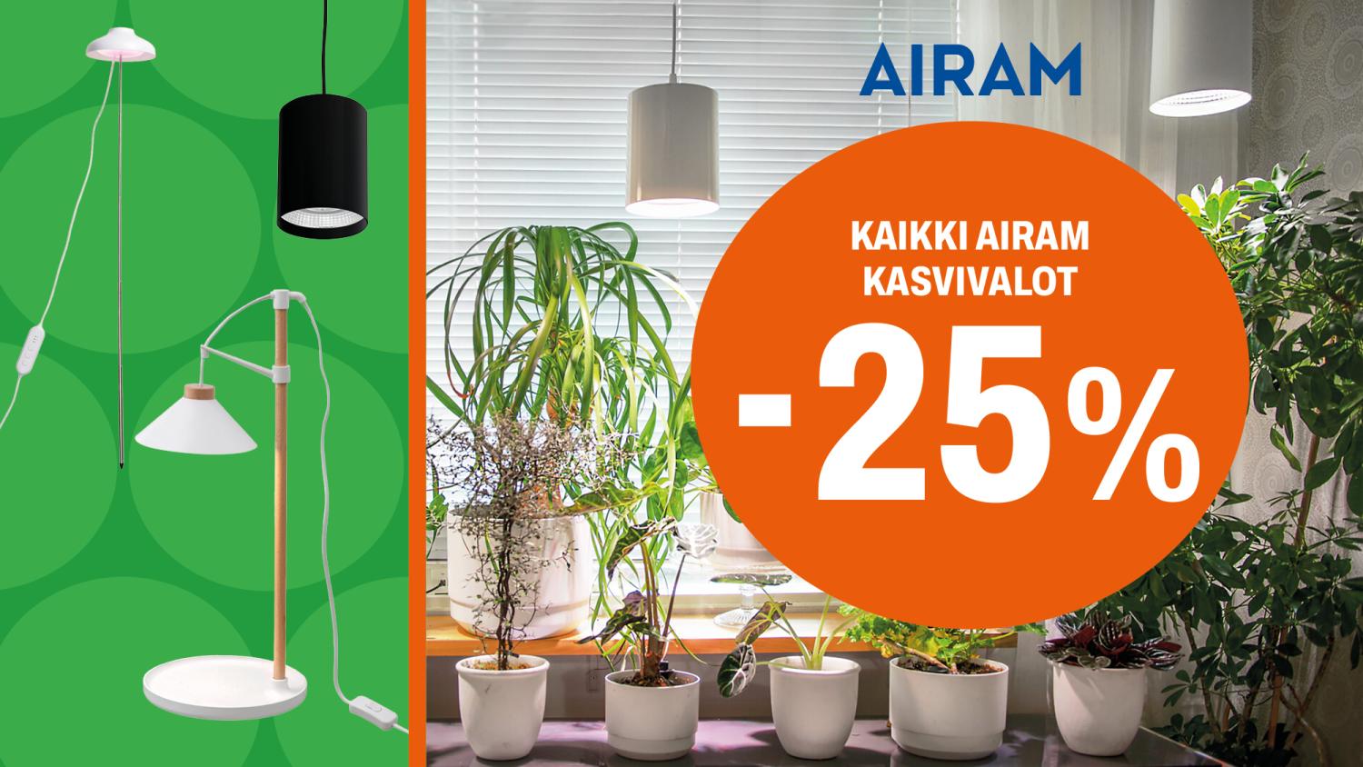Kaikki Airam kasvivalot -25%