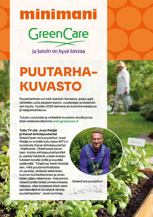Minimanin GreenCare-puutarhakuvasto 2026