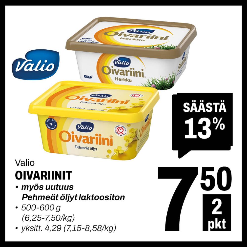 Valio Oivariinit 7,50&euro;/2 pkt
