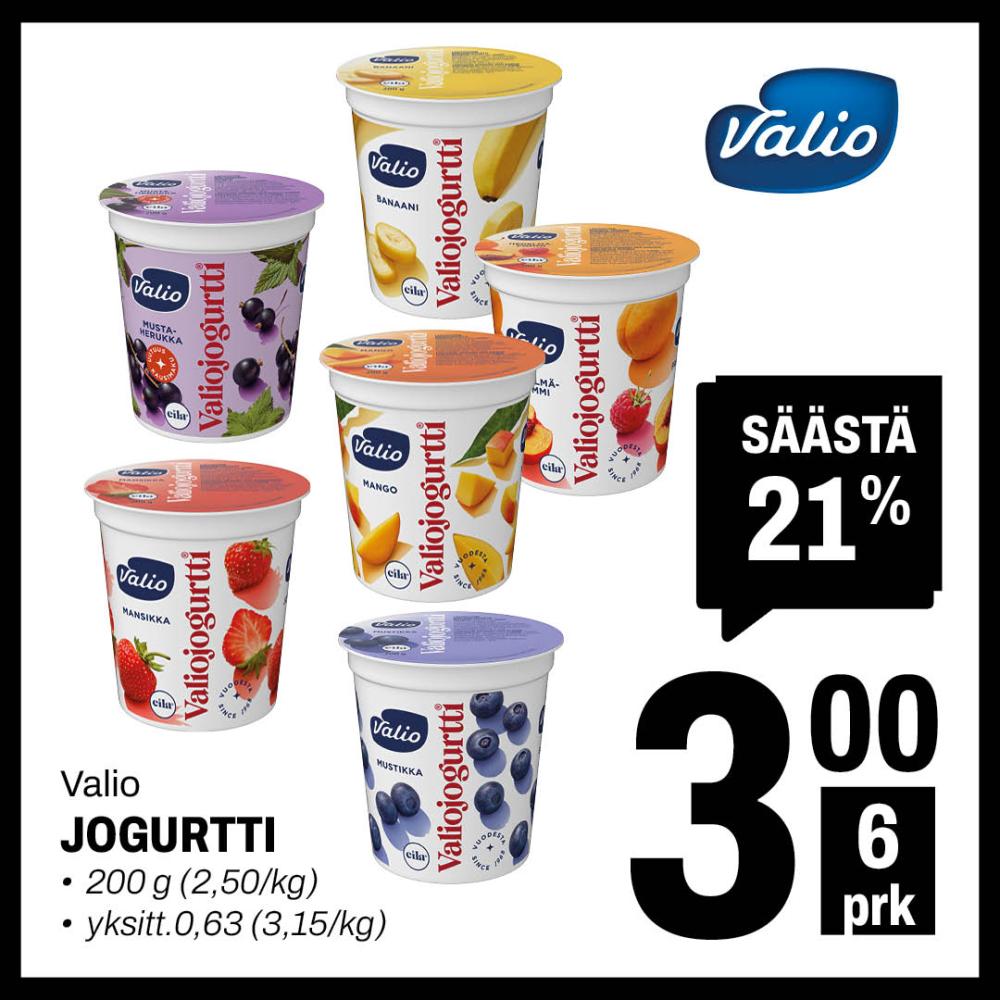 Valio Jogurtit 3,00&euro;/6 prk