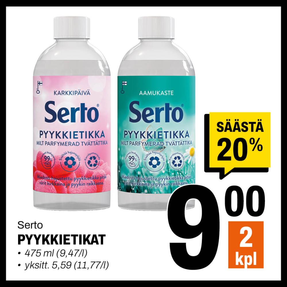 Serto Pyykkietikat 9,00 &euro; / 2 kpl