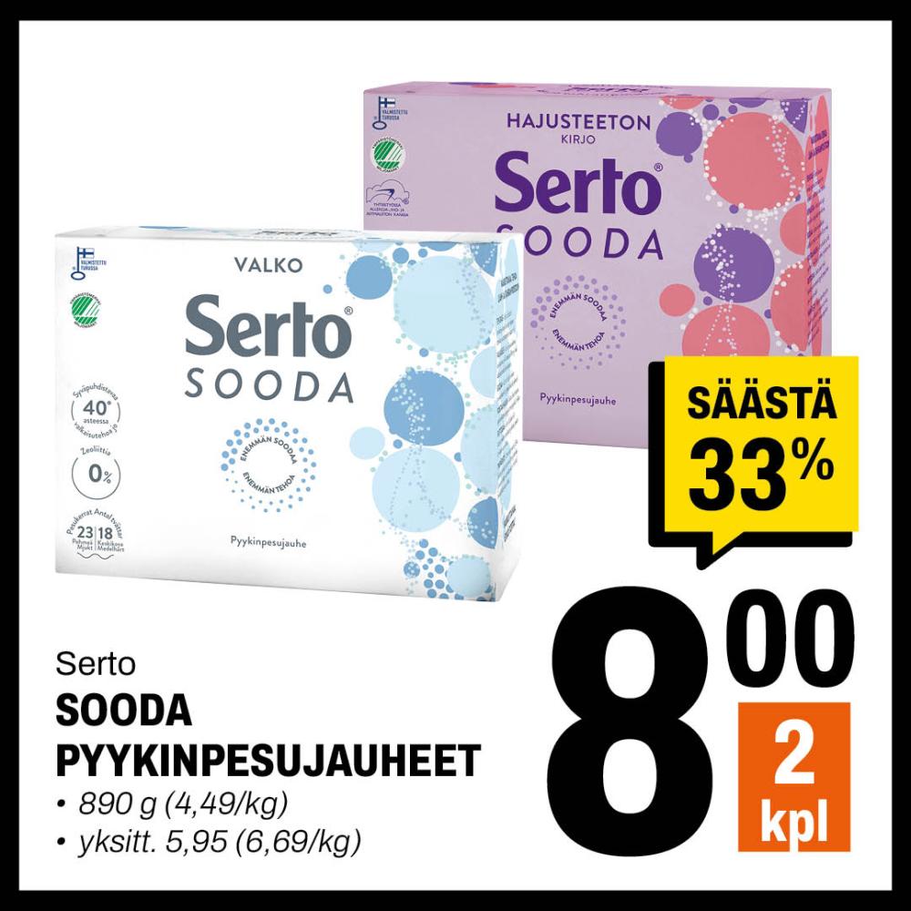 Serto Sooda pyykinpesujauheet 8,00 &euro; / 2 kpl