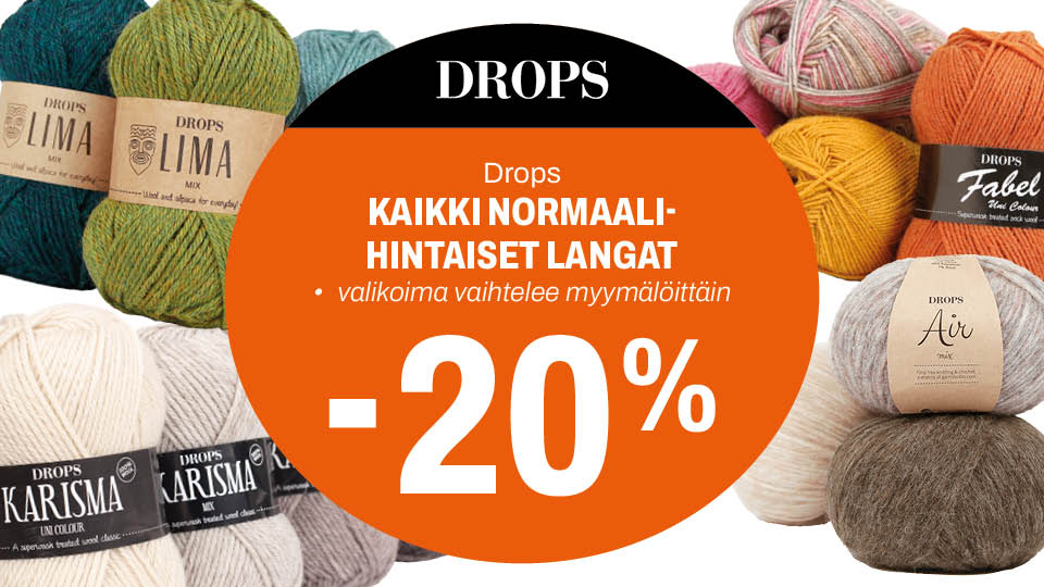 Drops &ndash; kaikki normaalihintaiset langat -20%