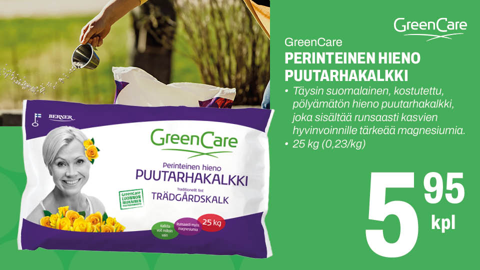 Greencare perinteinen hieno puutarhakalkki 5,95 &euro;