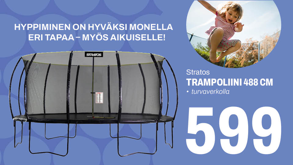 Stratos trampoliini 599 &euro;