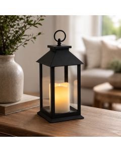MM KODIKAS LYHTY LED KYNTTIL&Auml;LL&Auml; 14X14X28CM MUSTA  