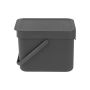 BRABANTIA SORT & GO 6 L ROSKA-ASTIA SEINÄKIINNITYS GREY