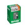 SPAX RUUVI TORX UPPOKANTA, OSAKIERRE WIROX 5X70 L 50KPL