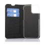 WAVE BOOK CASE, APPLE IPHONE 13 MINI, MUSTA