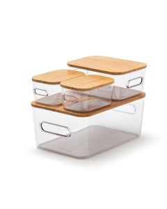 SMARTSTORE COMPACT CLEAR 4-PACK BAMBU KANSILLA (GENERAL STORAGE