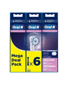 ORAL-B SENSITIVE CLEAN&CARE VAIHTOHARJA 2+2+2