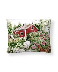 VALLILA TYYNYLIINA MANSIKKAPAIKKA 50X60CM PUNA-VIHREÄ  