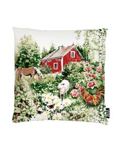 VALLILA KORISTETYYNYNPÄÄLLINEN MANSIKKAPAIKKA 43X43CM VIHR  