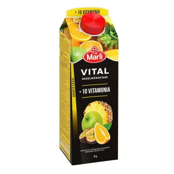 MARLI VITAL HEDELMÄNEKTARI + 10 VITAMIINIA 1L