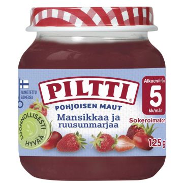 PILTTI POHJOISMAUT MANSIKKA-RUUSUNMARJA 5KK 125 G
