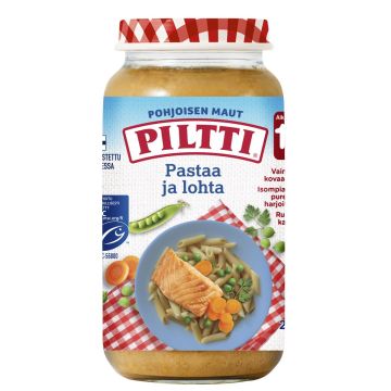 PILTTI POHJOISEN MAUT PASTAA JA LOHTA LASTENATERIA 1-3V 250 G