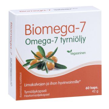 BIOMEGA-7 KYLMÄPURISTETTU TYRNIÖLJYKAPSELI 60 KPL