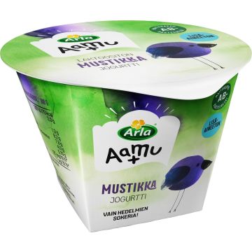 ARLA AAMU+ AB MUSTIKKAJOGURTTI LAKTON 175 G