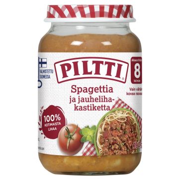 PILTTI SPAGETTIA JA JAUHELIHAKASTIKETTA 8KK 190 G